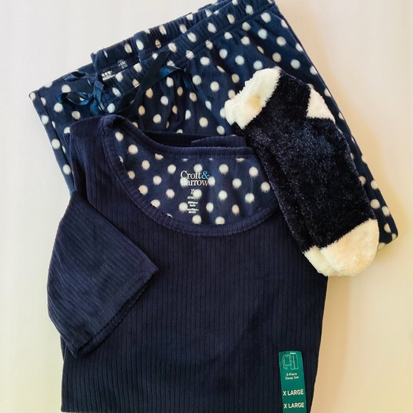 CROFT & BARROW Women's 3 Pc Sleepwear Set NWT Size XL - Picture 7 of 7